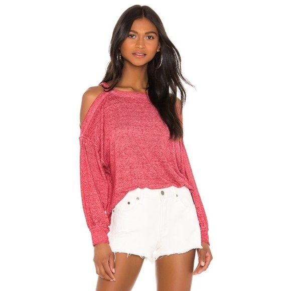 Free People Chill Out Cold Shoulder Pullover Top - Picture 2 of 8